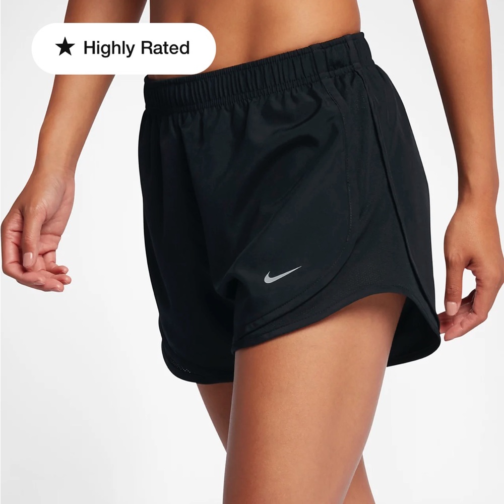 black nike tempo shorts small